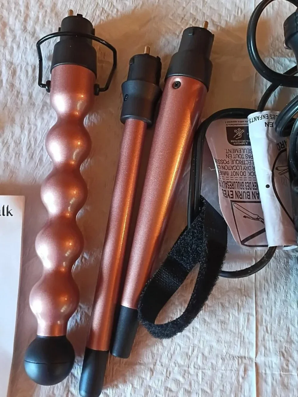 Wavytalk Professional Curling Wand Set Rose 4 Interchangeable Barrels No Brush